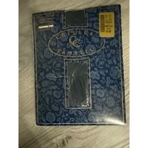 Chelsea Campbell Silken Smooth Lycra Sheer Pantyhose Control Top Sandal Toe Navy